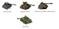 All the Leman Russ Vanquisher Models released so far. Ironically, The Vanquisher is described as a rare tank yet has more variants than any Imperial Guard Tank in circulation.