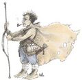 The iconic Monstrous Manual halfling, showing its obvious hobbit roots.