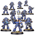 Ultramarines(Heresy-era, Mark III, note that they all have chainswords)