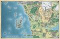 the 5e map of the western Faerûn focused on Sword Coast with the immediate lands around it.