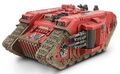 A relic Mark IIB Phobos Pattern Land Raider of the Blood Angels.