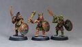 Pigfaced, Cycloptic, and Greenskin Orc Miniatures from the same manufacturer for contrast.