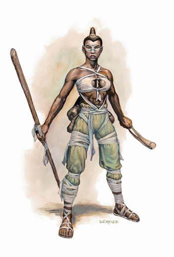 The Monk class, as it appeared in the D&D 3rd edition Player's Handbook.