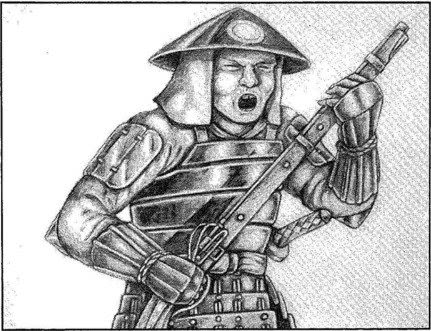 A Nipponese Ashigaru with a Arquebus