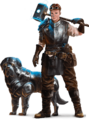 Battle Smith with Steel Defender (Man and Dog)