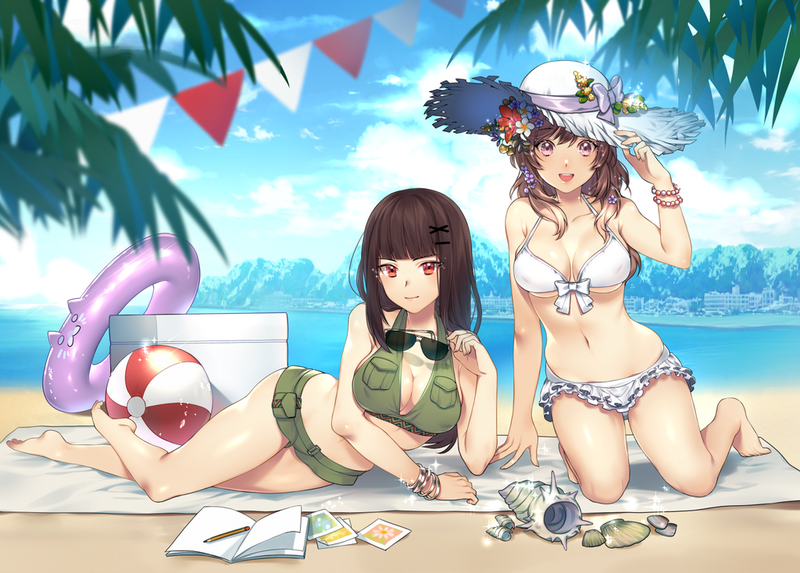File:Beach Time Kurumi and Azami.png