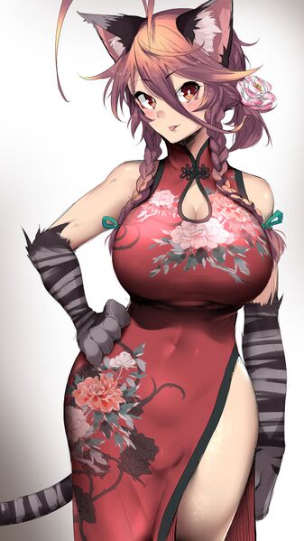 File:Catgirl Qipao.jpg