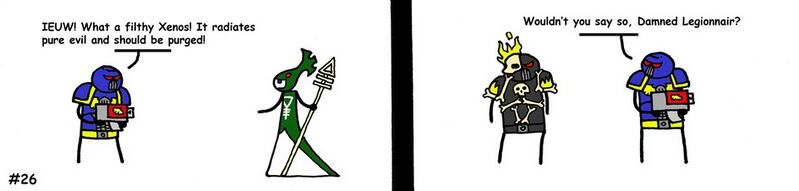 File:Damned Legionaire and Filthy Eldar Xeno.jpg