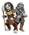 The derro contrasted against its kinsfolk, the duergar. Can you pick which is which?