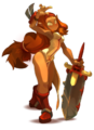 Dofus era Iop female.