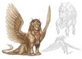 "A gynosphinx bears the head of a humanoid female. Many have the regal counterances of worldly queens, but some are marked with wild, leonine features." Looks like she's more than just "marked" with those features, 5e.