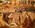 Ariadne and the Cretan labyrinth