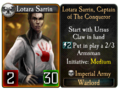 Lotara's card in the Horus Heresy Legions TCG