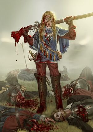 LotfP Cleric with gun.jpg