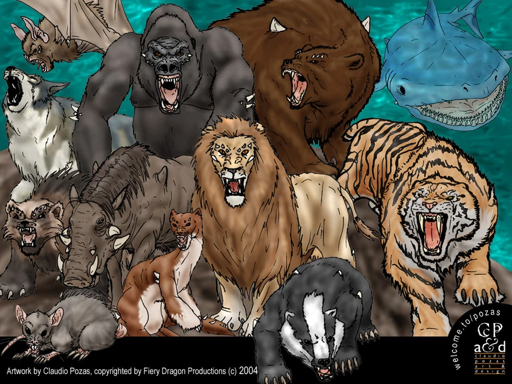 A whole Menagerie of Dire Animals