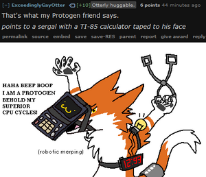 Sergal pretending to be a protogen.png