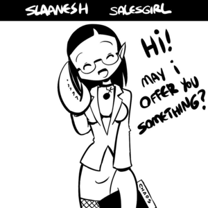 Slaanesh Salesgirl by JoPereira.png