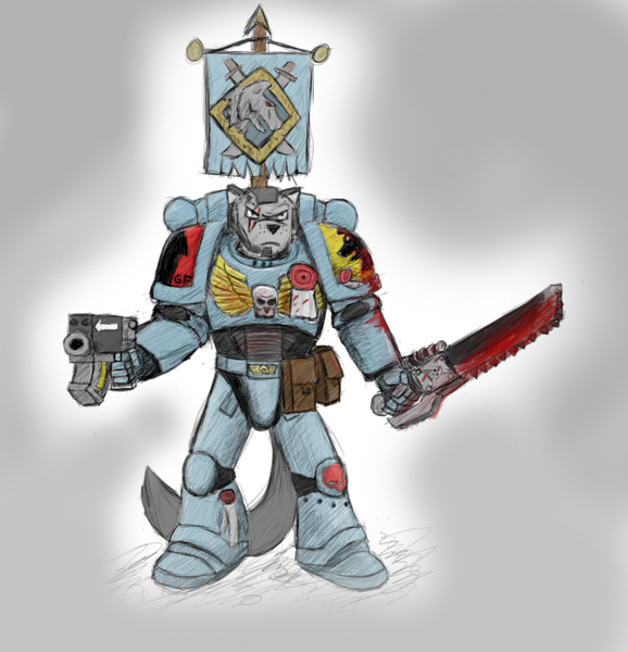 File:Space wolves sergeant by GordonFreeguy.png