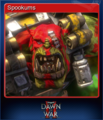 Spookums is so sneaky he snuck his way into a Steam Trading Card.