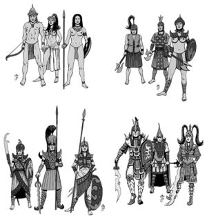 Tekumel armor types.jpg