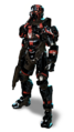 An Terran Knight Trooper with plasma rifle and Powered Carapace Armor (Fuck you! That's the MJOLNIR Powered Assault Armor/EOD GEN2 variant with an MA5D From Halo you twazzock.)(Thatsthejoke.jpg genius)