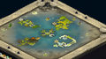 One of the World of Twelve maps in Dofus. It's mentioned in the cartoon that the current state of the world makes it almost impossible to travel due to unpredictability.